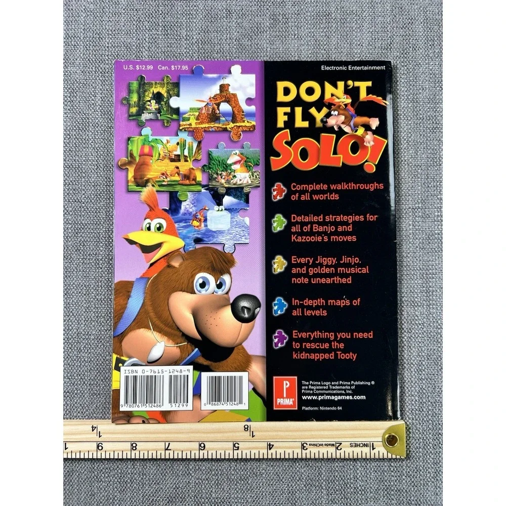 Banjo-Kazooie Prima Official Strategy Guide Nintendo 64 N64 Rare Vintage